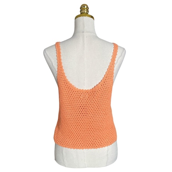 Wilfred Aritzia Carraway Orange Knit Women's Tank Top Size M - Picture 5 of 9